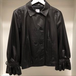 RED Valentino Lambskin Leather Jacket Back Bow